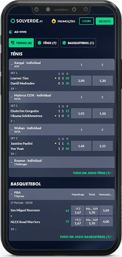 Apostas ao vivo da Solverde no telemóvel