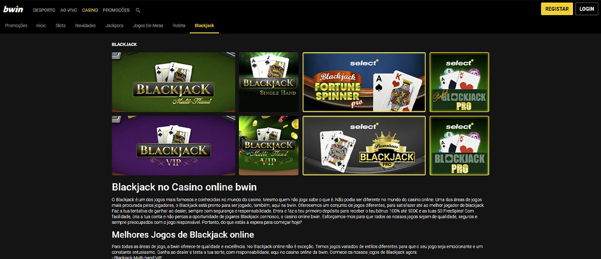 Blackjack online na bwin