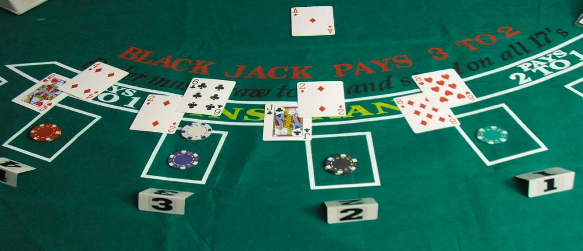 Layout da mesa de blackjack