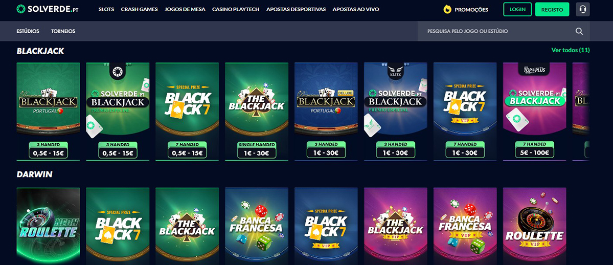 Blackjack online no Casino Solverde