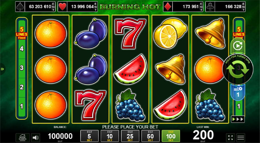 jogar Burning Hot online grátis