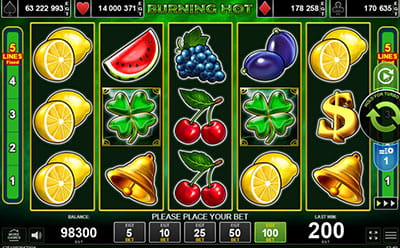 Burning Hot Slot Símbolo Wild