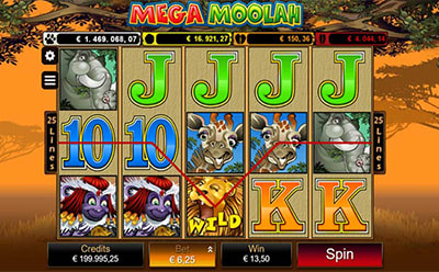 Mega Moolah Slot Jogo Bónus