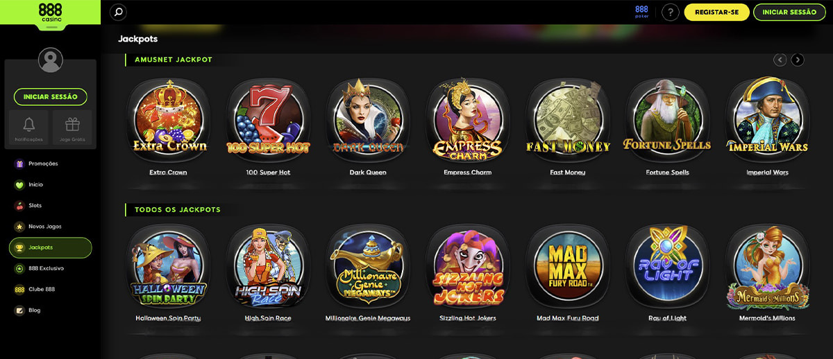 Outros jogos disponíveis no 888casino