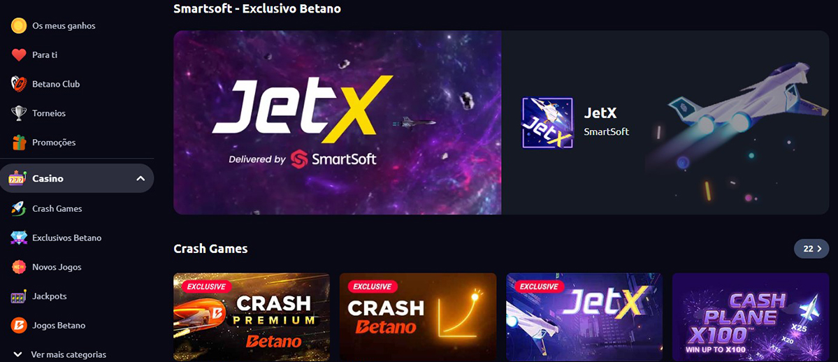Outros jogos disponíveis na Betano