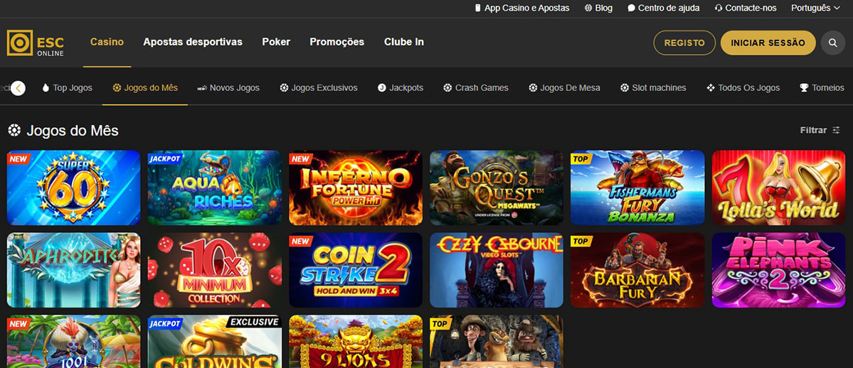 Outros jogos disponíveis no ESC Online