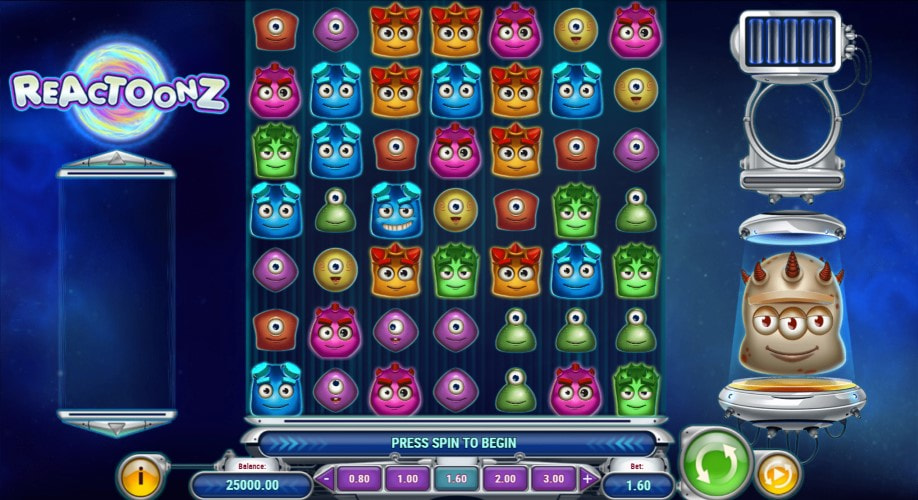 Reactoonz joga online gratuitamente