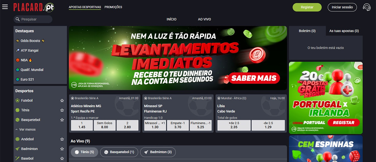 Recursos de Apostas nas Apostas Online do Placard
