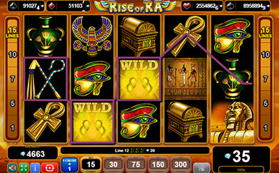 Jogo Bónus da Rise of Ra Slot