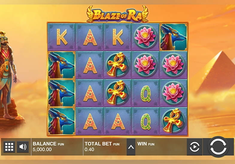 Slot Blaze of Ra da Editora Push Gaming