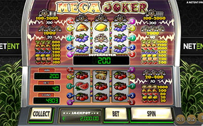 Ganho na Rodada da Slot Mega Joker