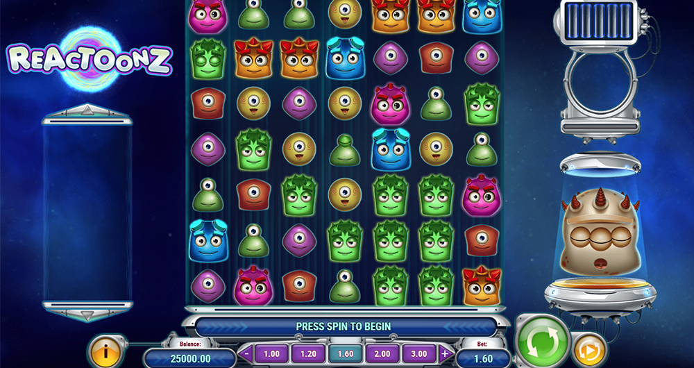 Slot Reactoonz: a versão demo