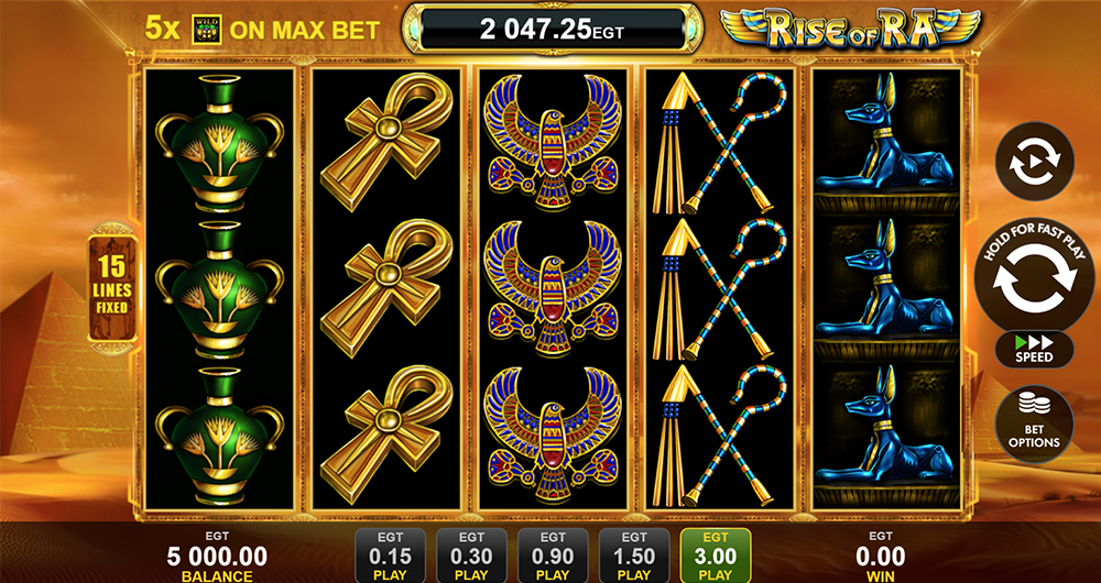 Slot Rise of Ra: a versão demo