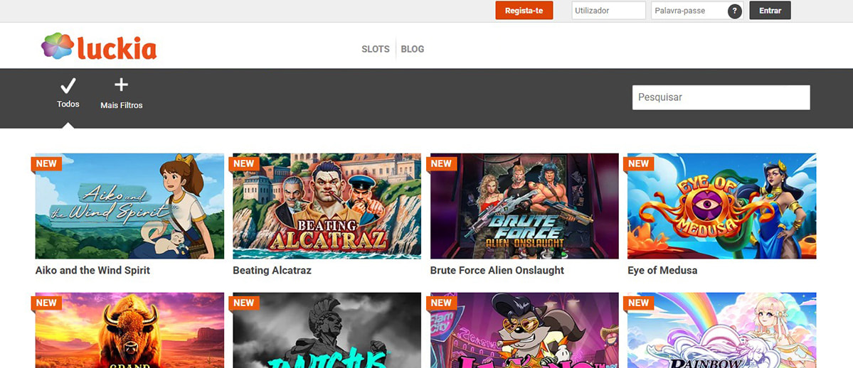 Slots online disponíveis na Luckia