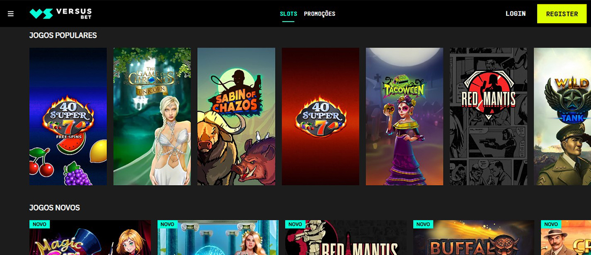 Slots online disponíveis na VERSUSbet
