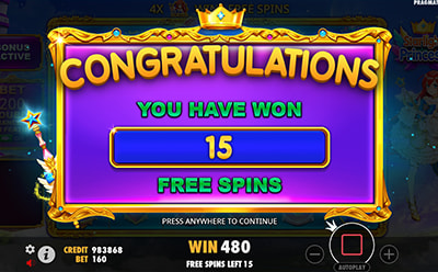 Rodadas gratis da Slot Starlight Pirncess