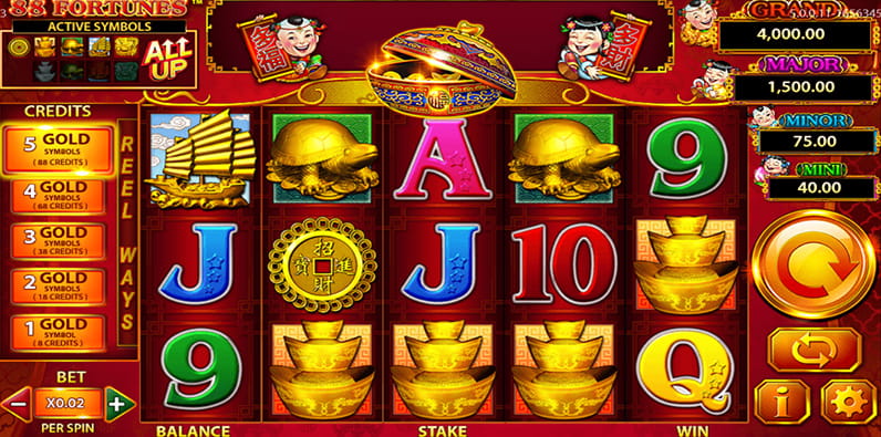 Slot Online 88 Fortunes da Editora SG Interactive