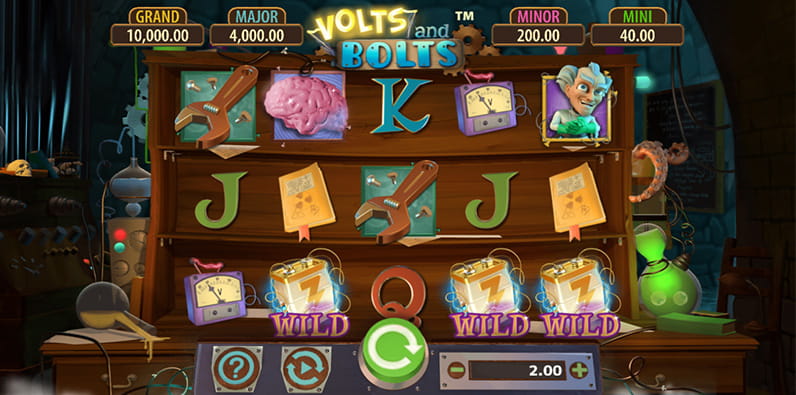 Slot Online Volts and Bolts da Editora SG Interactive