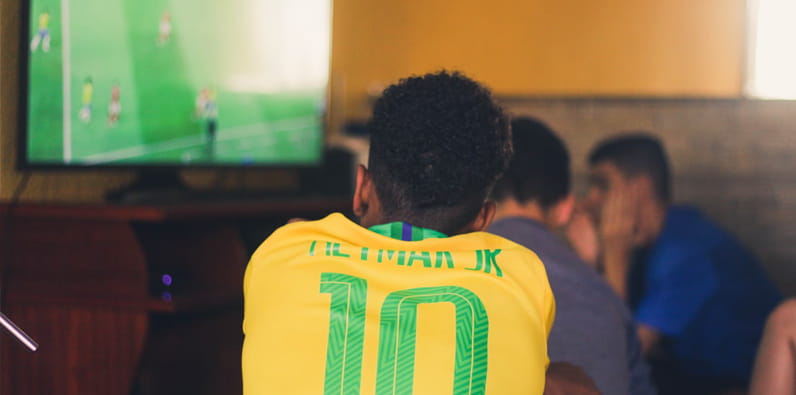 Vista da Camisola 10 do Brasil de Neymar 